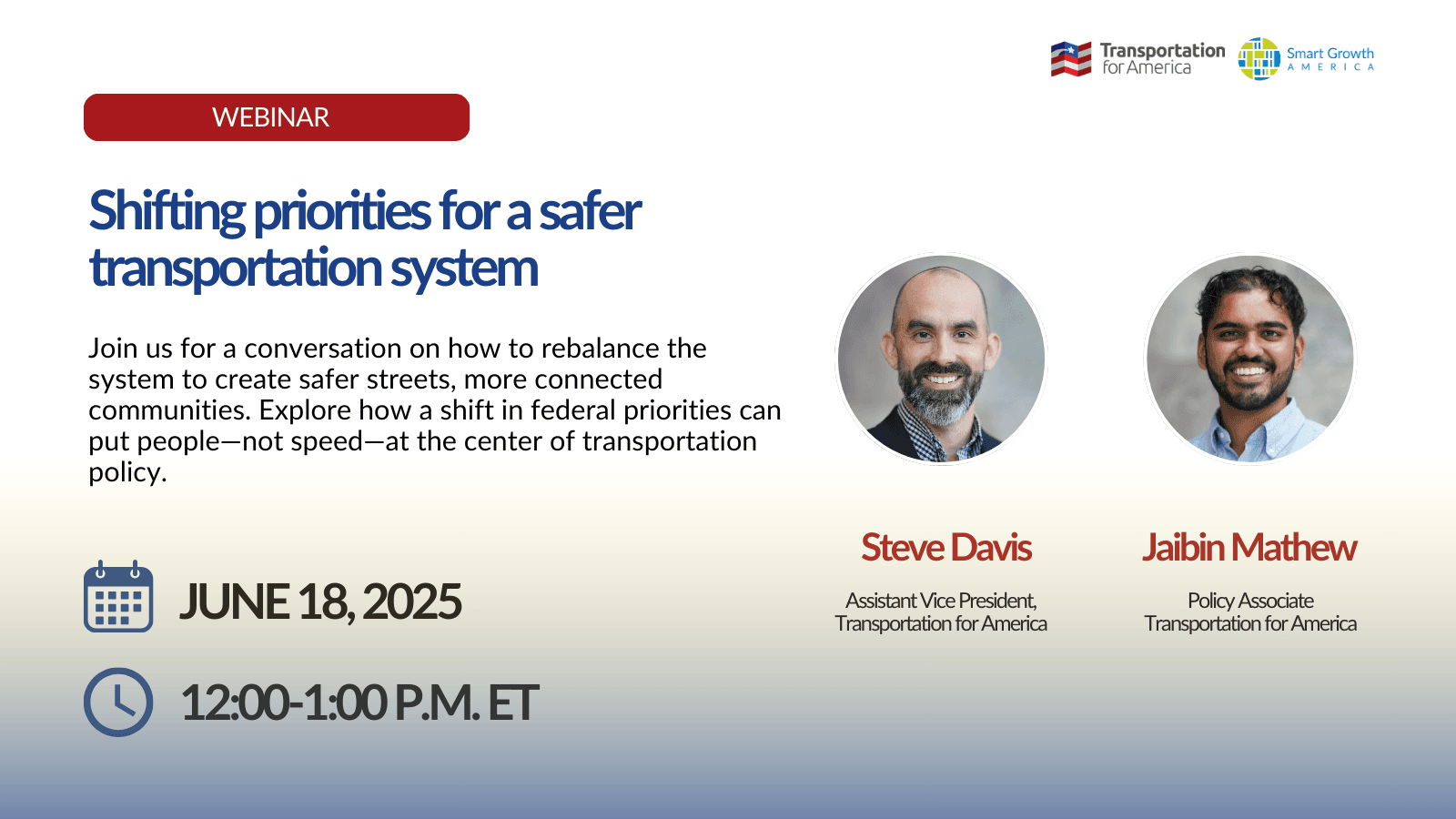 Webinar: Shifting priorities for a safer transportation system
