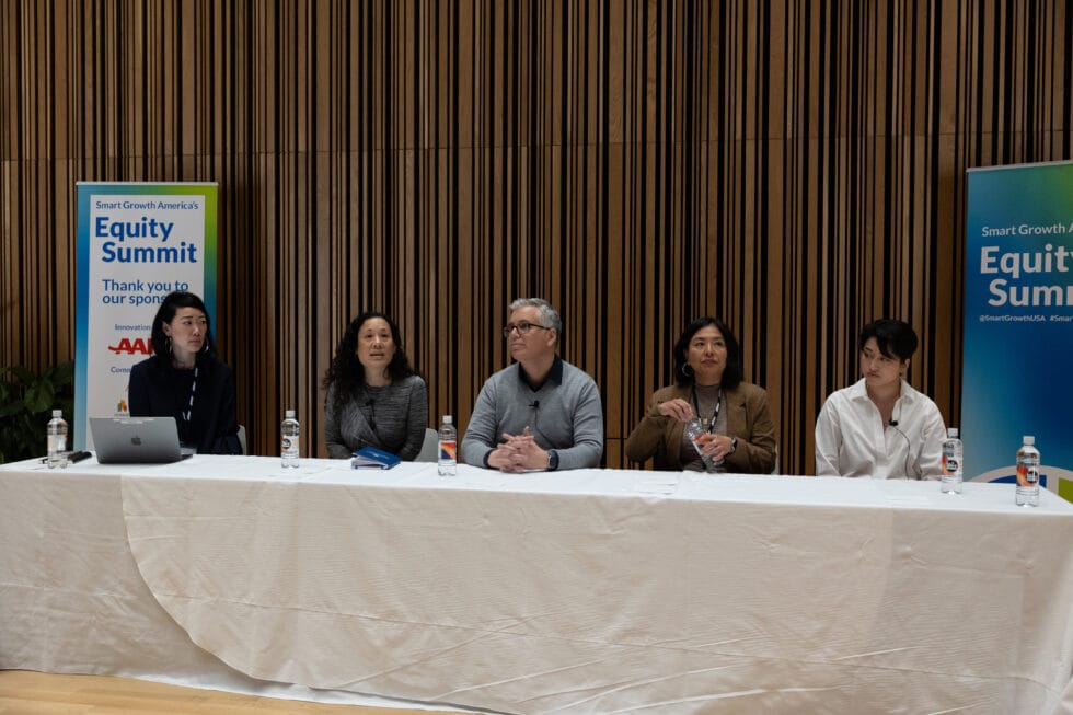 A panel of 5 people