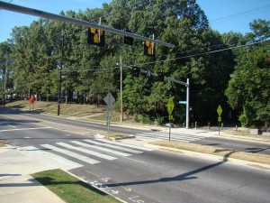 A new pedestrian crossing in Memphis. Photo: John Paul Shaffer, Memphis Urban Area MPO