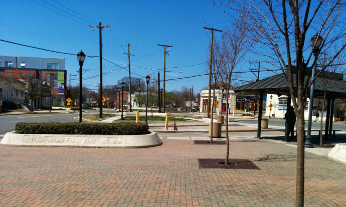 The heart of Mount Rainier lies along Rhode Island Avenue where buses have replaced streetcars.