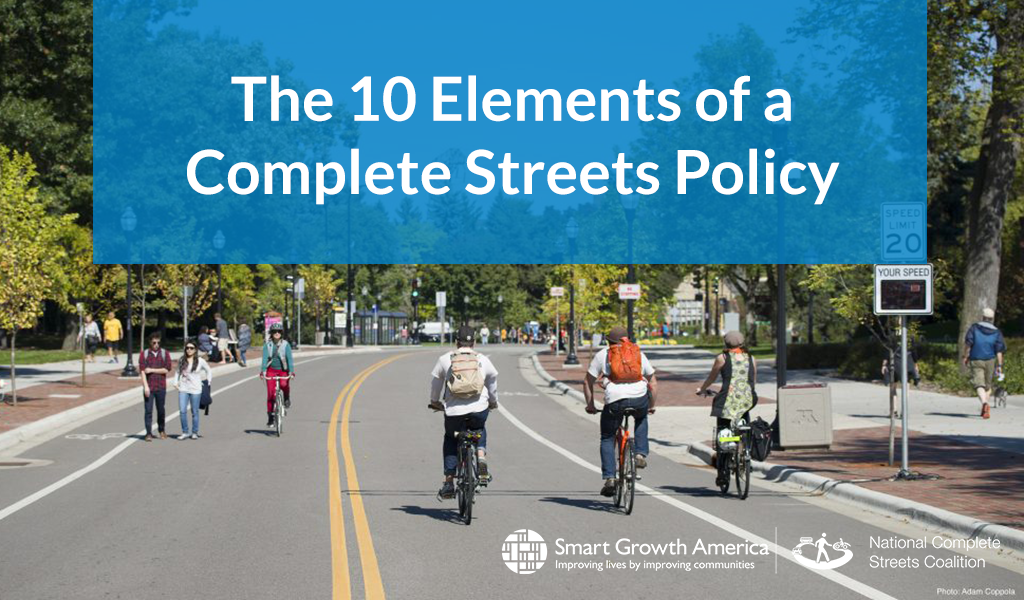 graphic feature - elements of a complete streets policy