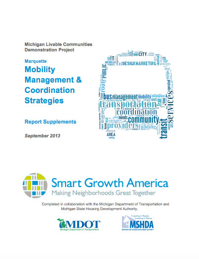 Mobility Management & Coordination Strategies in Marquette, MI: Supplemental materials