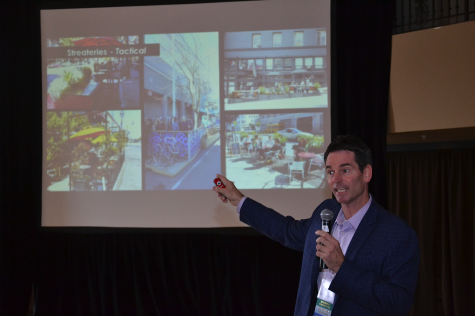 NCSC Steering Committee member Mike Rutkowski from Stantec leads an interactive session using “push-button” technology during his Complete Streets Implementation breakout panel.