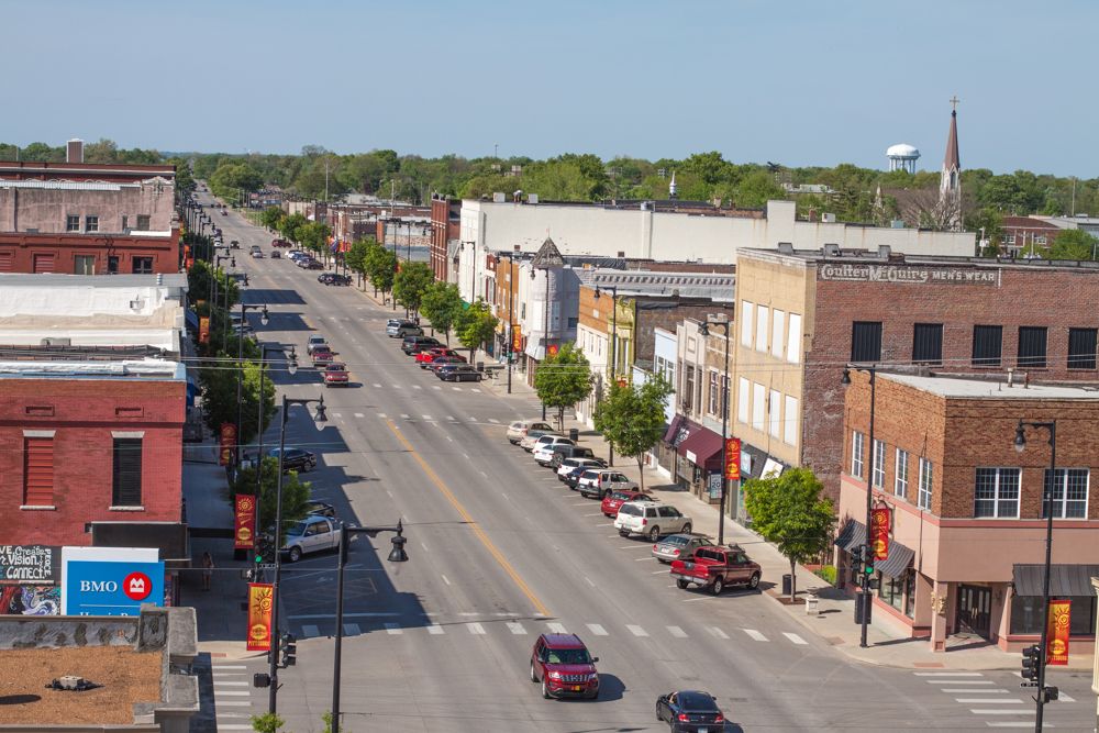 view of downtown Pittsburg, Kansas