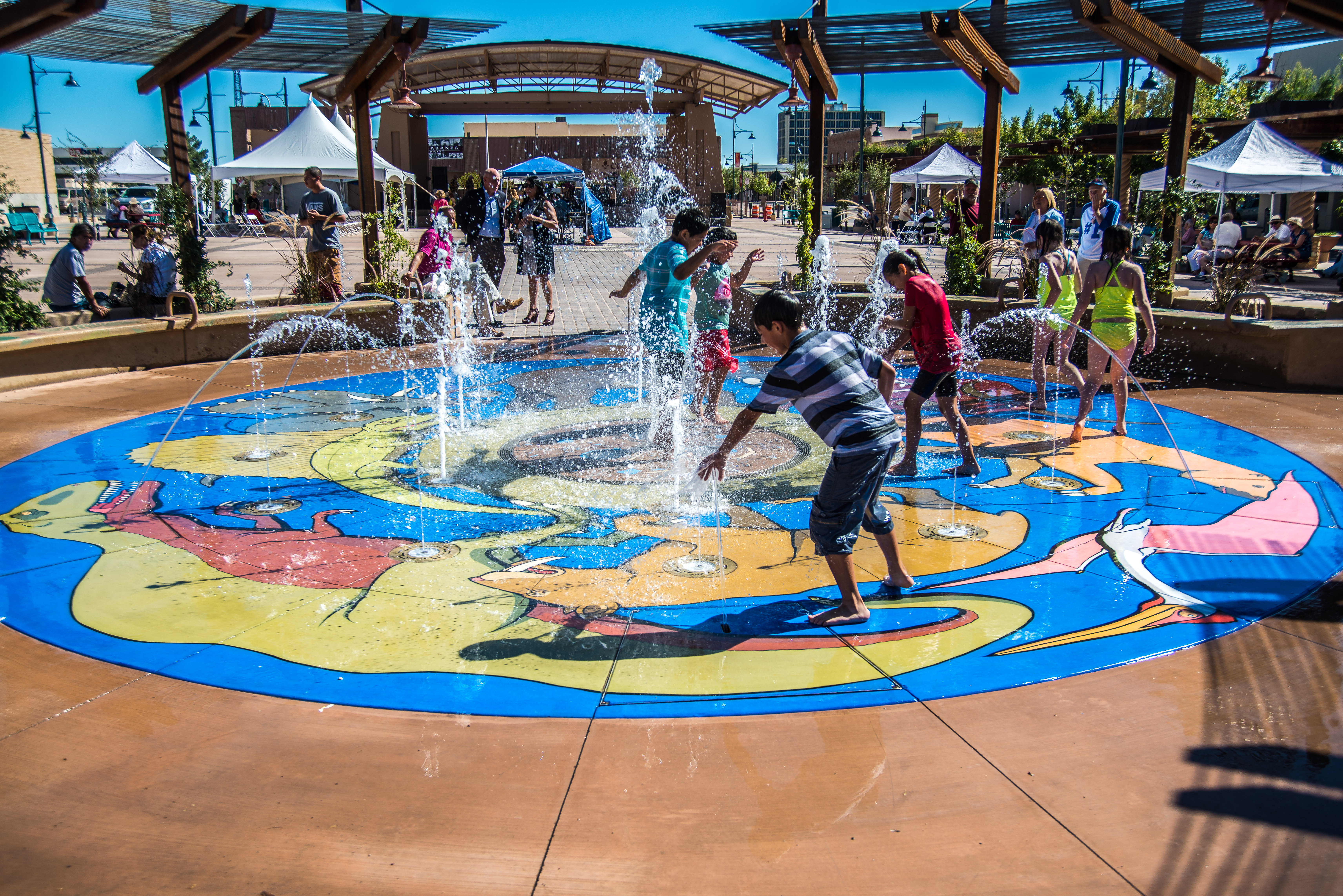 Opening day at Plaza de Las Cruces. Photo courtesy of Victor Gibbs. 