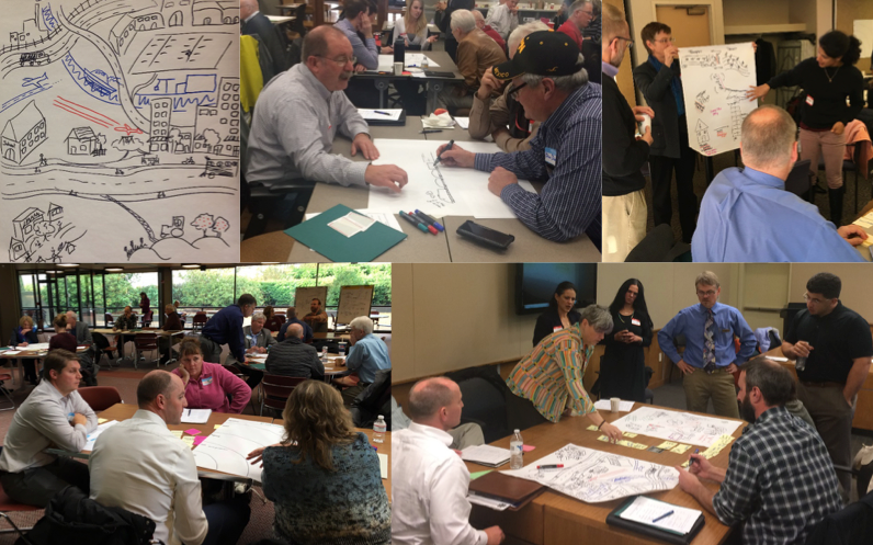 photos from a workshop on economic vitality