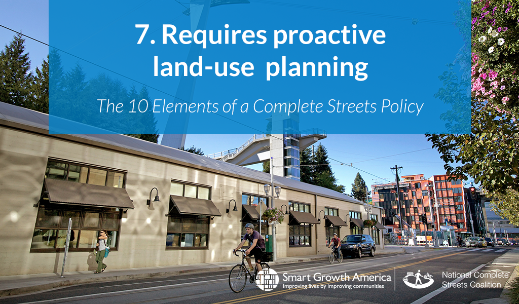 graphic of policy element - #7 requires proactive land-use planning