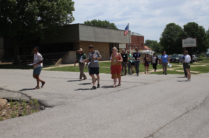 Photo of local residents conducting a walk audit in their community