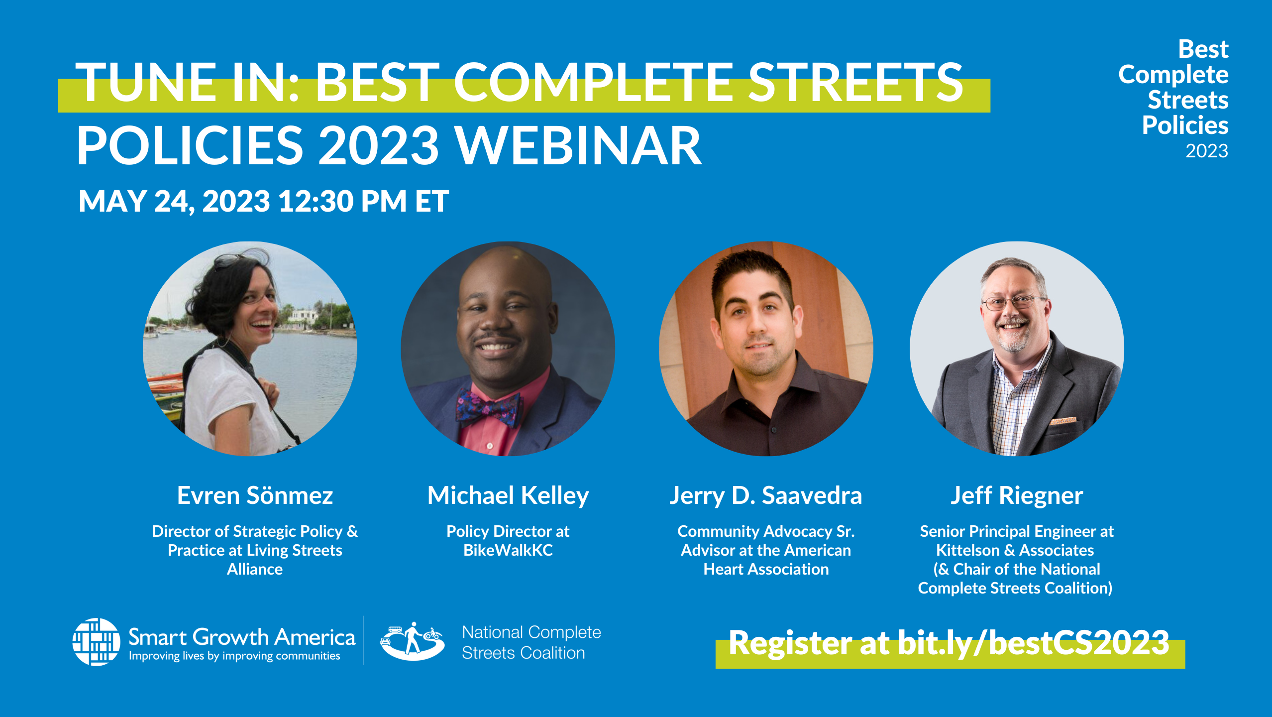 Join Us: Best Complete Streets Policies 2023 Webinar