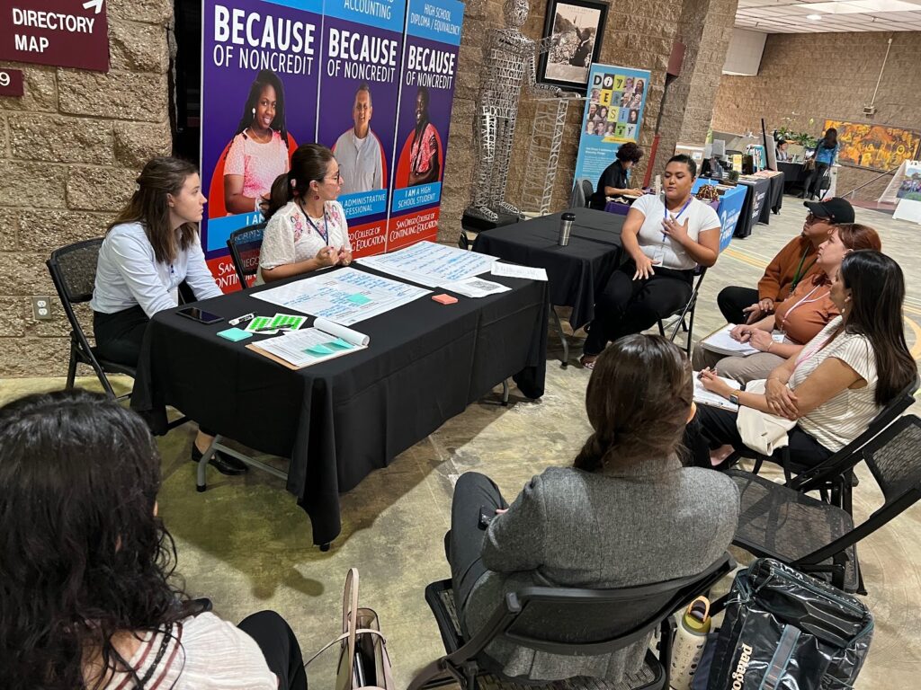 People ranging in age, ethnicity, and professional experience discuss their hopes for the Community Connectors project