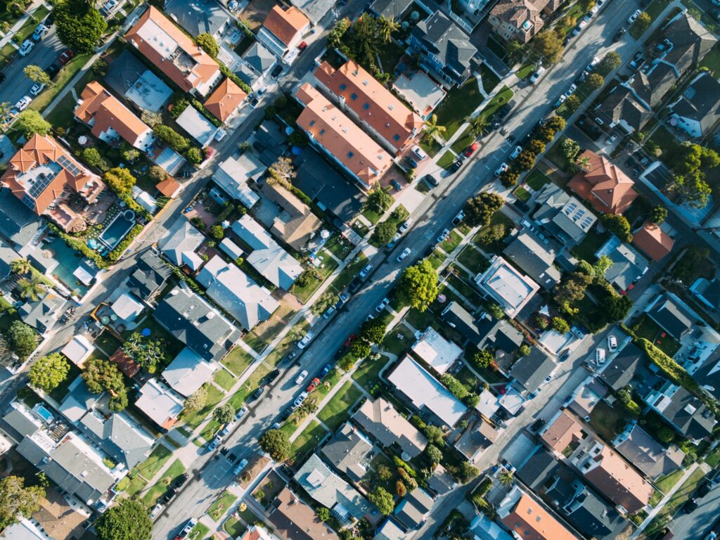 Aerial view of houses in South Redondo